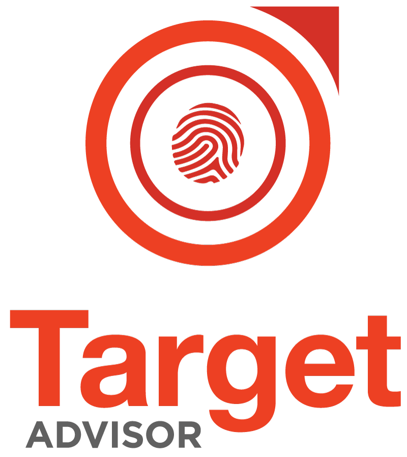 logo da Target Advisor Finanças Corporativas, versão vertical